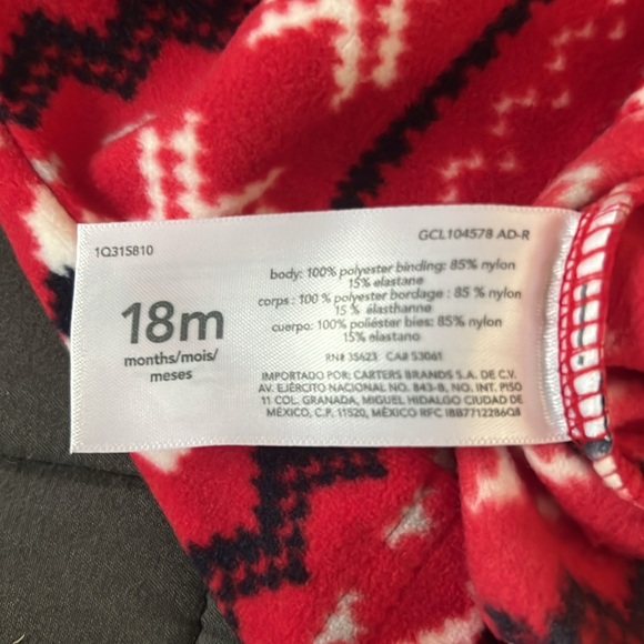 Oshkosh B’gosh Red Fleece Pullover -18M - Picture 7 of 7